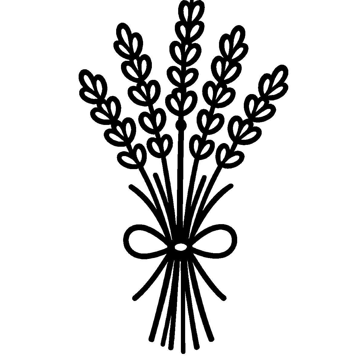Lavender Bouquet Clipart SVG free download for Cricut, Silhouette and design projects