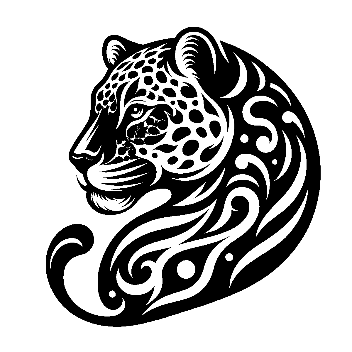 Leopard Head Clipart SVG free download for Cricut, Silhouette and design projects