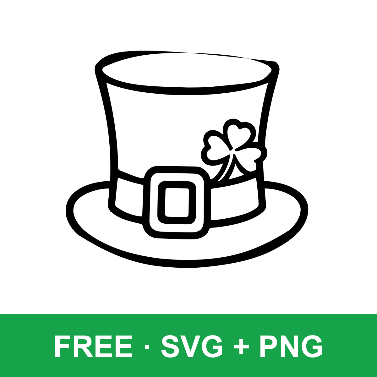 Leprechaun Hat Clipart free SVG cut file for Cricut and Silhouette
