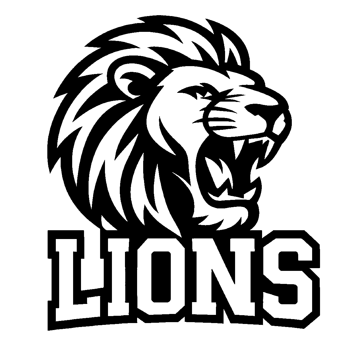 Lions Mascot Logo SVG free download for Cricut, Silhouette and design projects