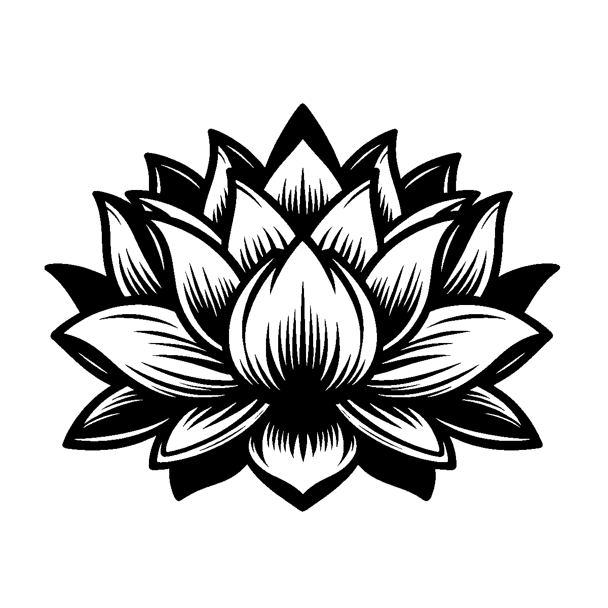 Lotus Flower Clipart SVG free download for Cricut, Silhouette and design projects