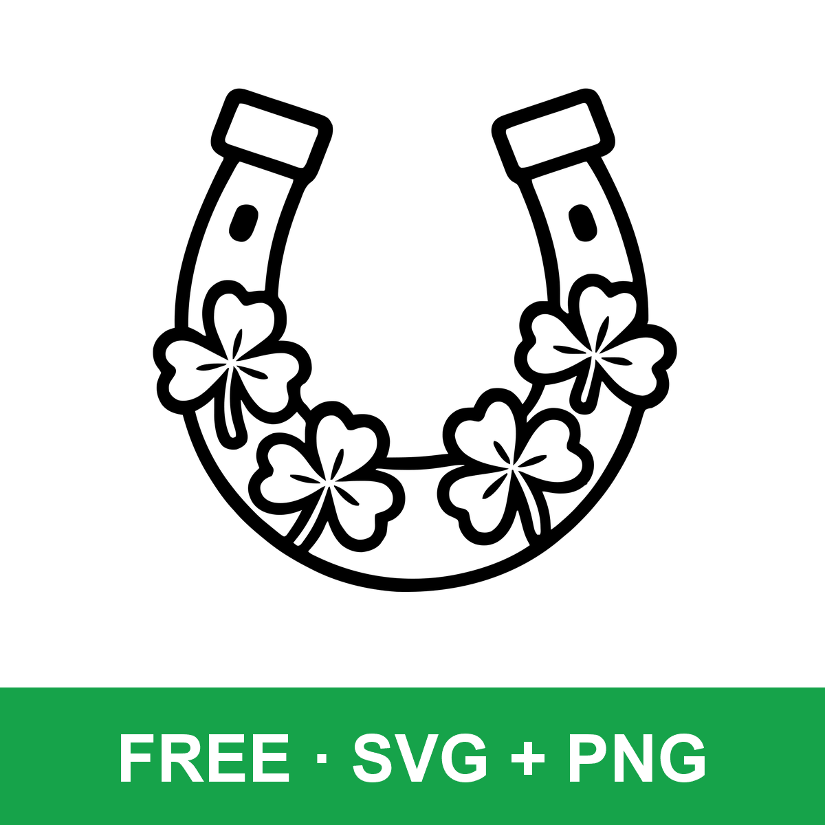 Lucky Horseshoe Clipart free SVG cut file for Cricut and Silhouette