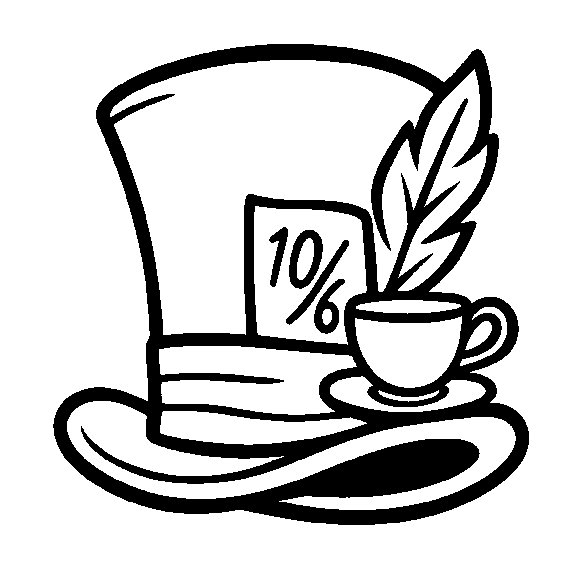 Mad Hatter Top Hat SVG free download for Cricut, Silhouette and design projects