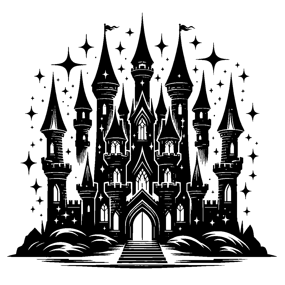 Magic Castle Clipart SVG free download for Cricut, Silhouette and design projects
