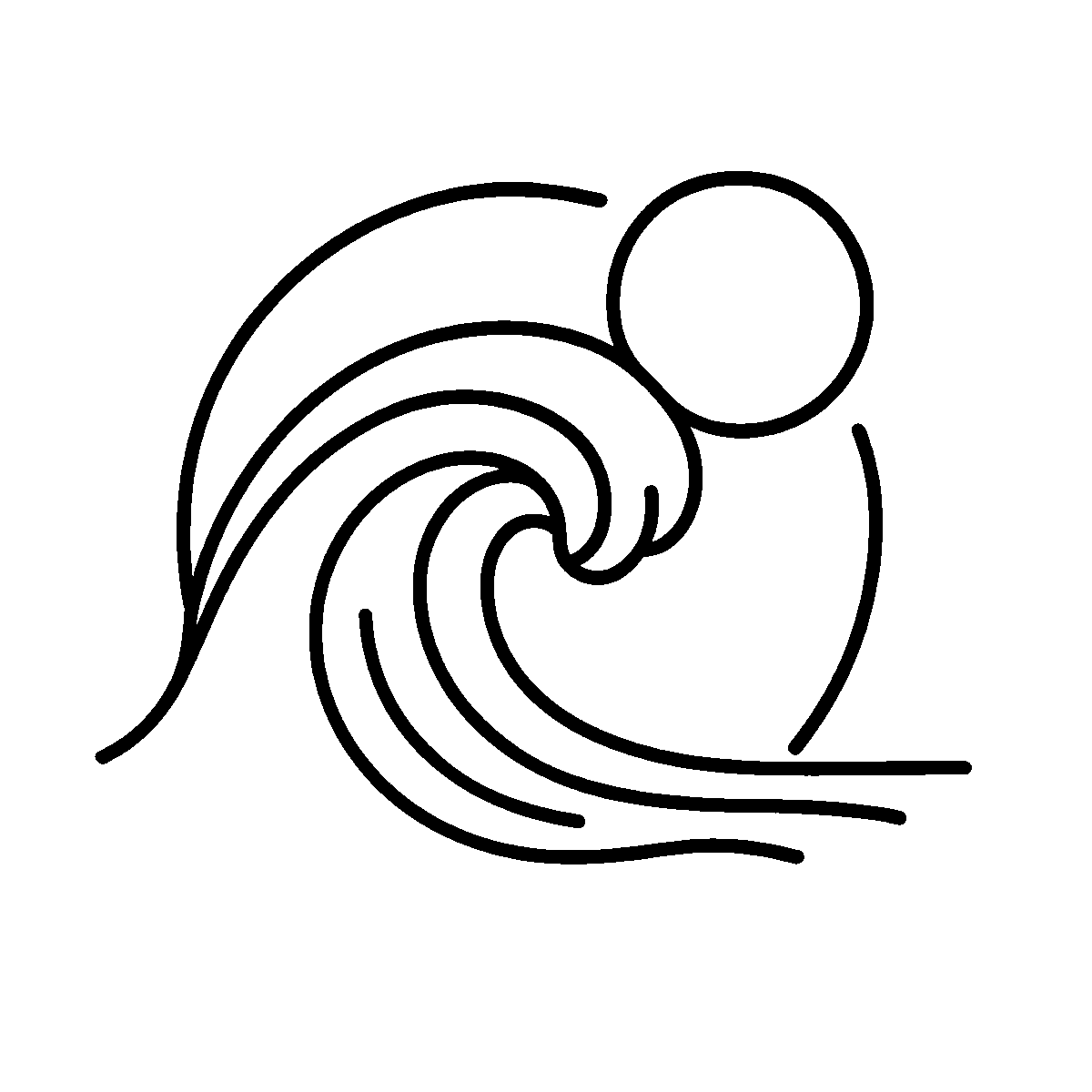 Ocean Wave Line Art SVG free download for Cricut, Silhouette and design projects