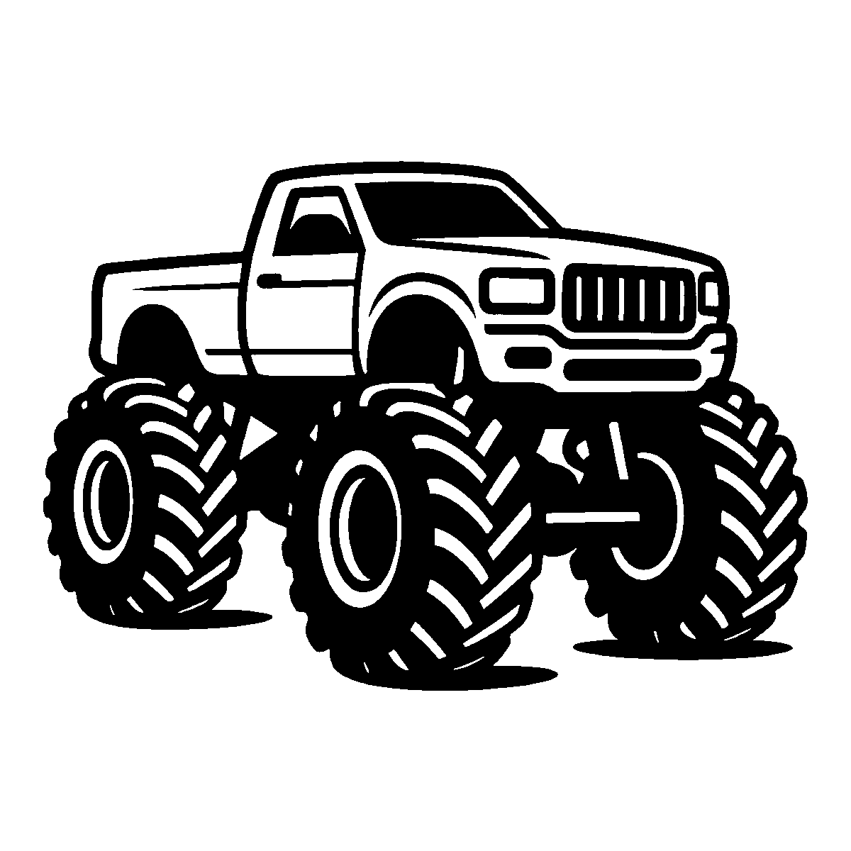 Monster Truck Clipart SVG free download for Cricut, Silhouette and design projects