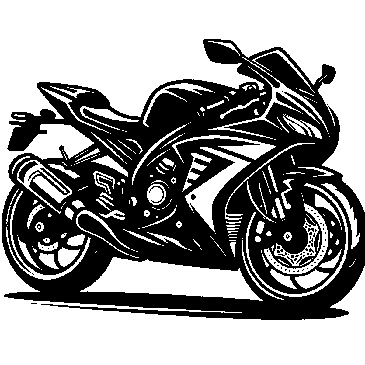 Motorcycle Line Art SVG free download for Cricut, Silhouette and design projects