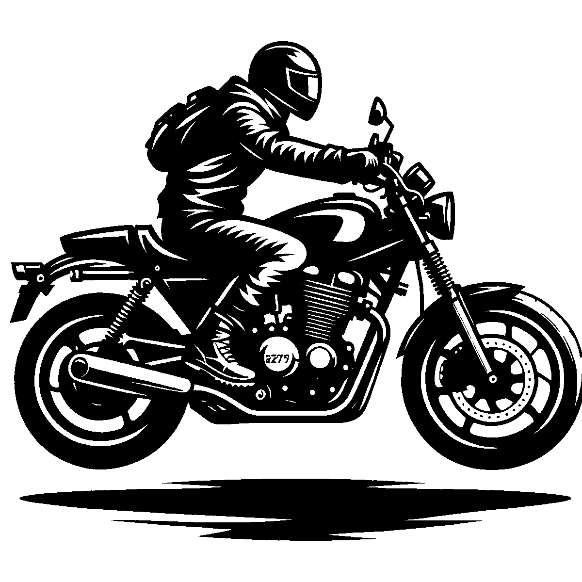 Motorcyclist Riding Clipart SVG free download for Cricut, Silhouette and design projects
