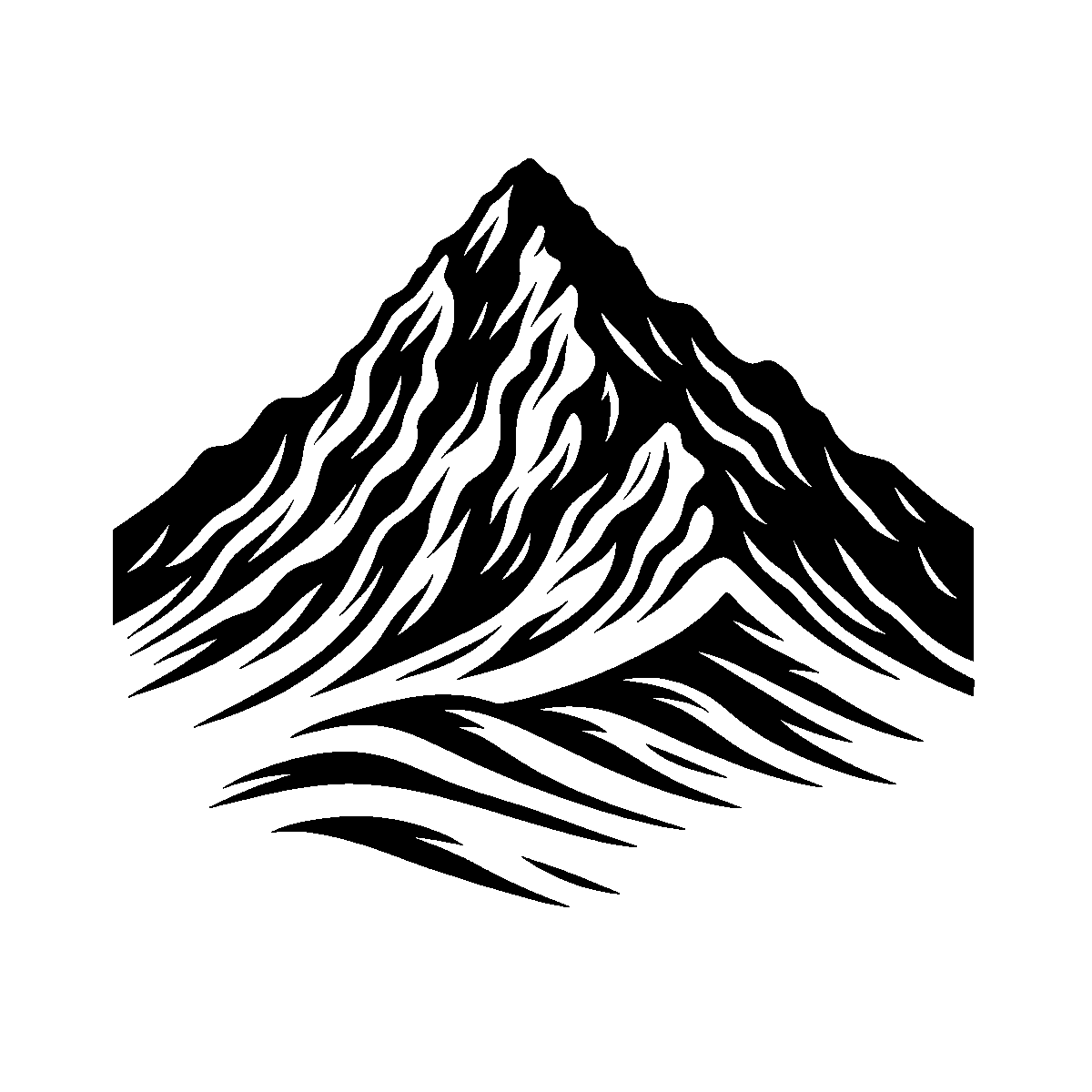 Mountain Line Art SVG free download for Cricut, Silhouette and design projects