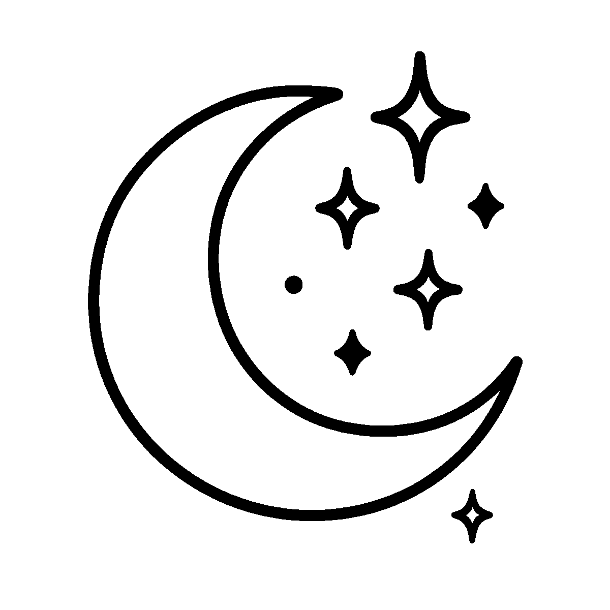 Mystical Crescent Moon SVG free download for Cricut, Silhouette and design projects