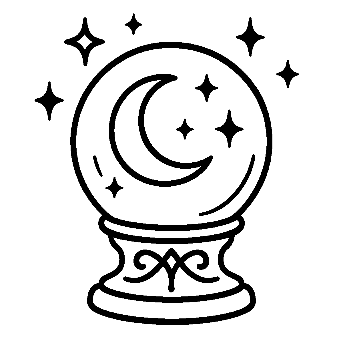 Mystical Crystal Ball SVG free download for Cricut, Silhouette and design projects
