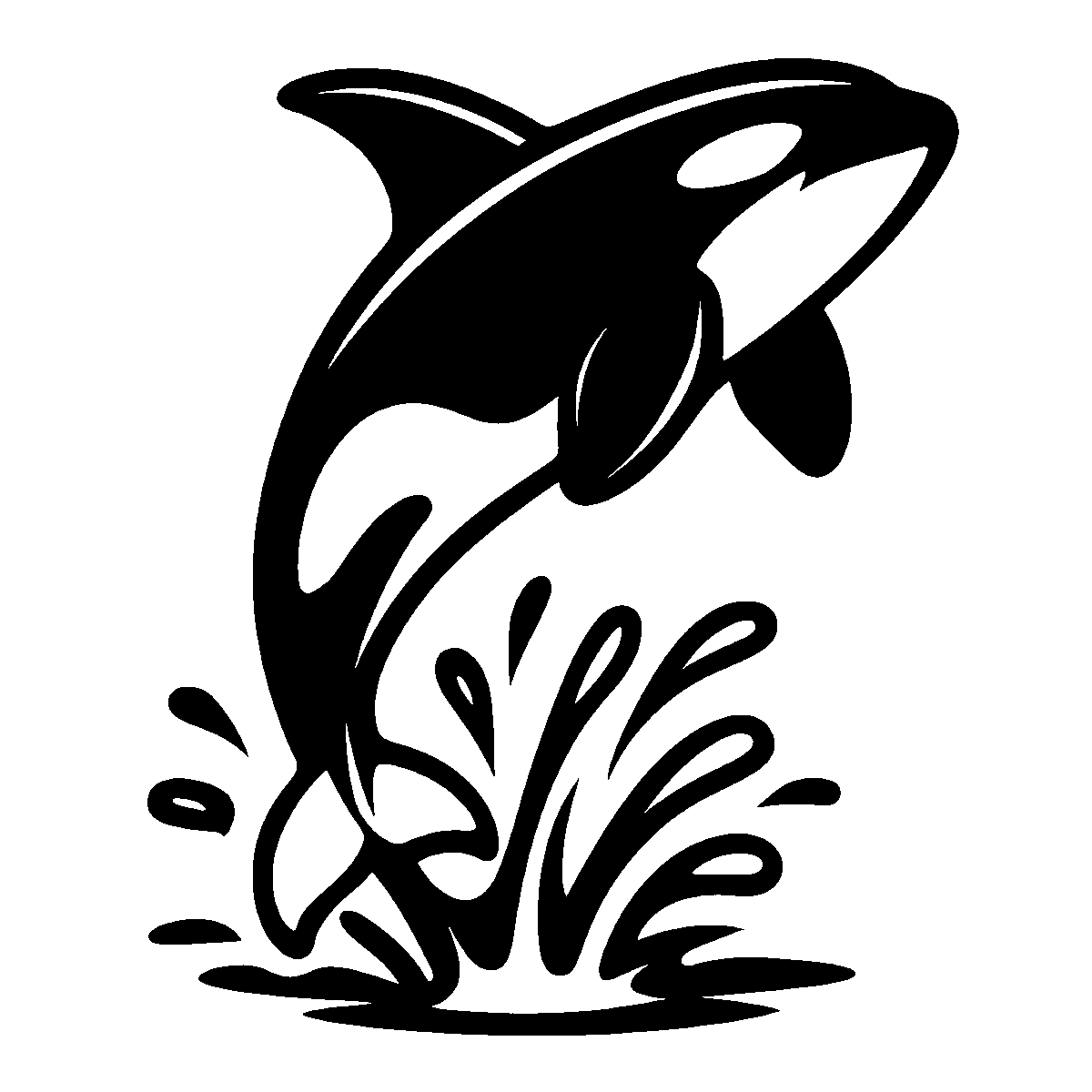 Orca Jumping Clipart SVG free download for Cricut, Silhouette and design projects
