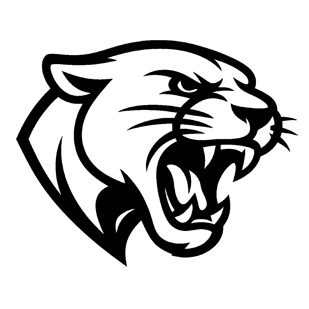 Panther Mascot Head SVG free download for Cricut, Silhouette and design projects