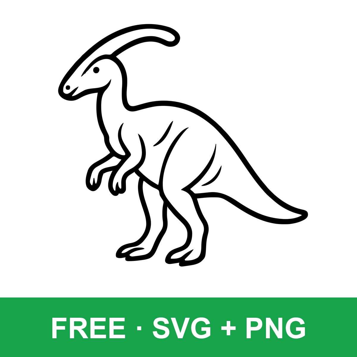 Parasaurolophus Dinosaur Art free SVG cut file for Cricut and Silhouette