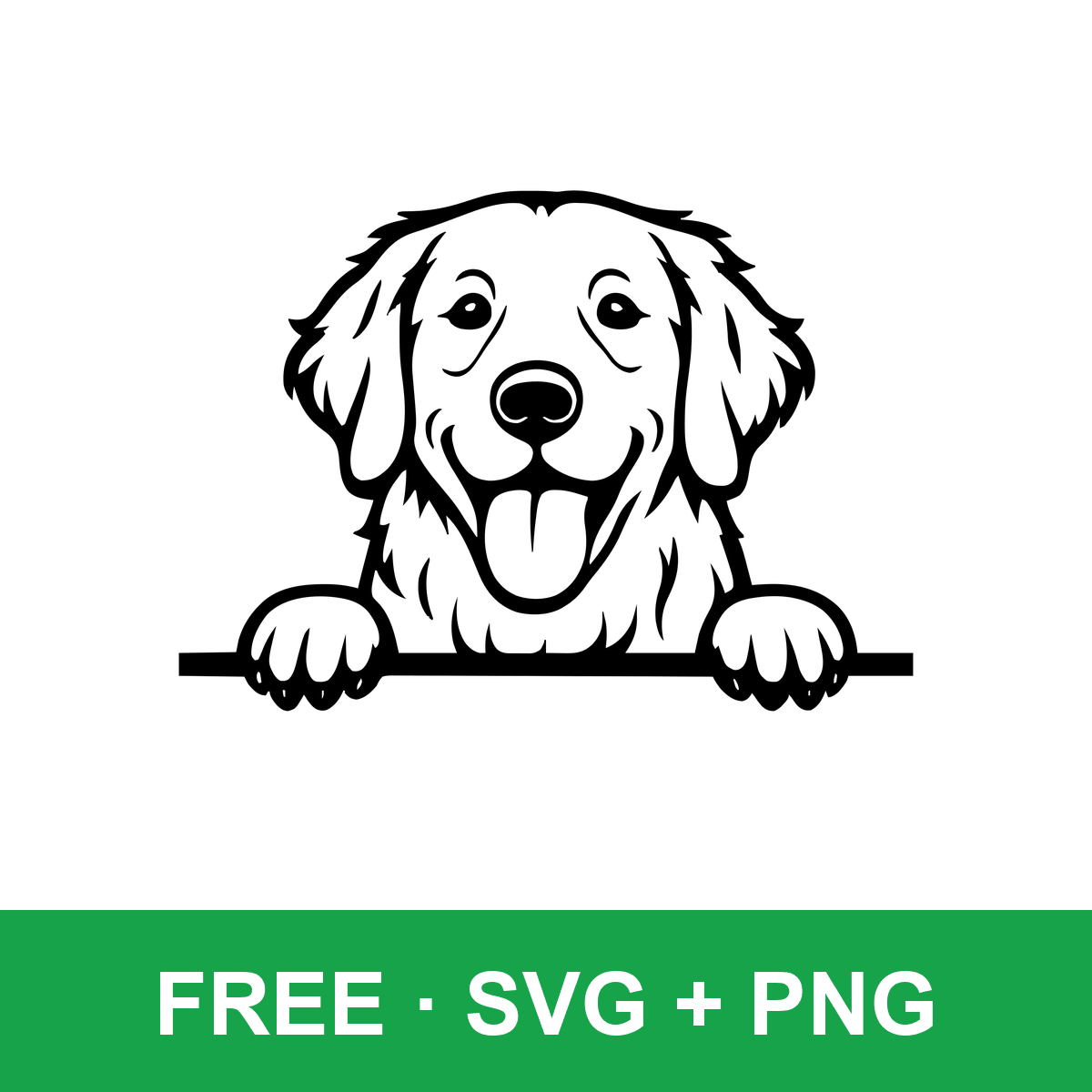 Peeking Golden Retriever free SVG cut file for Cricut and Silhouette