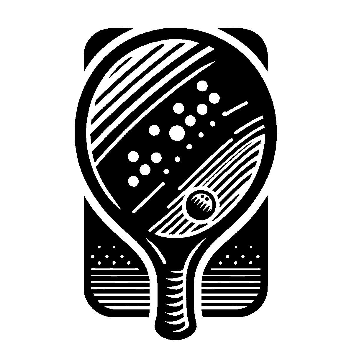 Pickleball Paddle Clipart SVG free download for Cricut, Silhouette and design projects