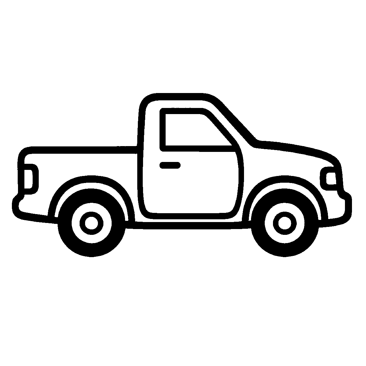 Pickup Truck Silhouette SVG free download for Cricut, Silhouette and design projects