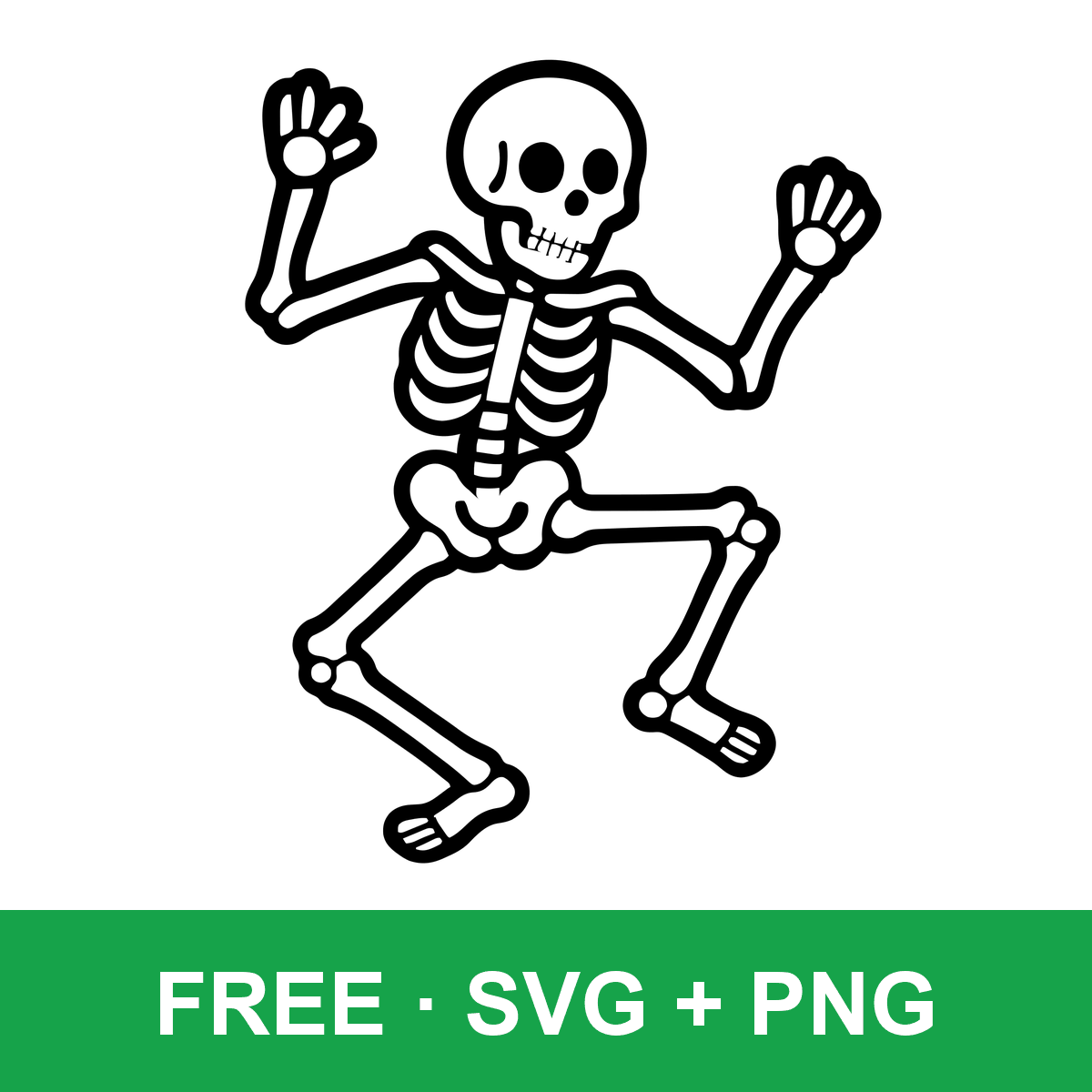 Dancing Skeleton Clipart free SVG cut file for Cricut and Silhouette