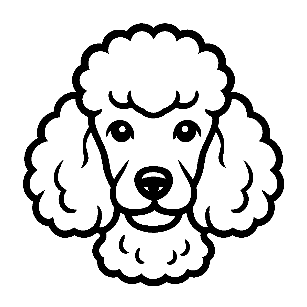 Poodle Dog Face SVG free download for Cricut, Silhouette and design projects