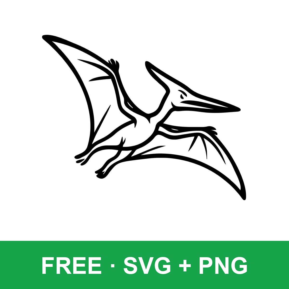 Pterodactyl in Flight free SVG cut file for Cricut and Silhouette