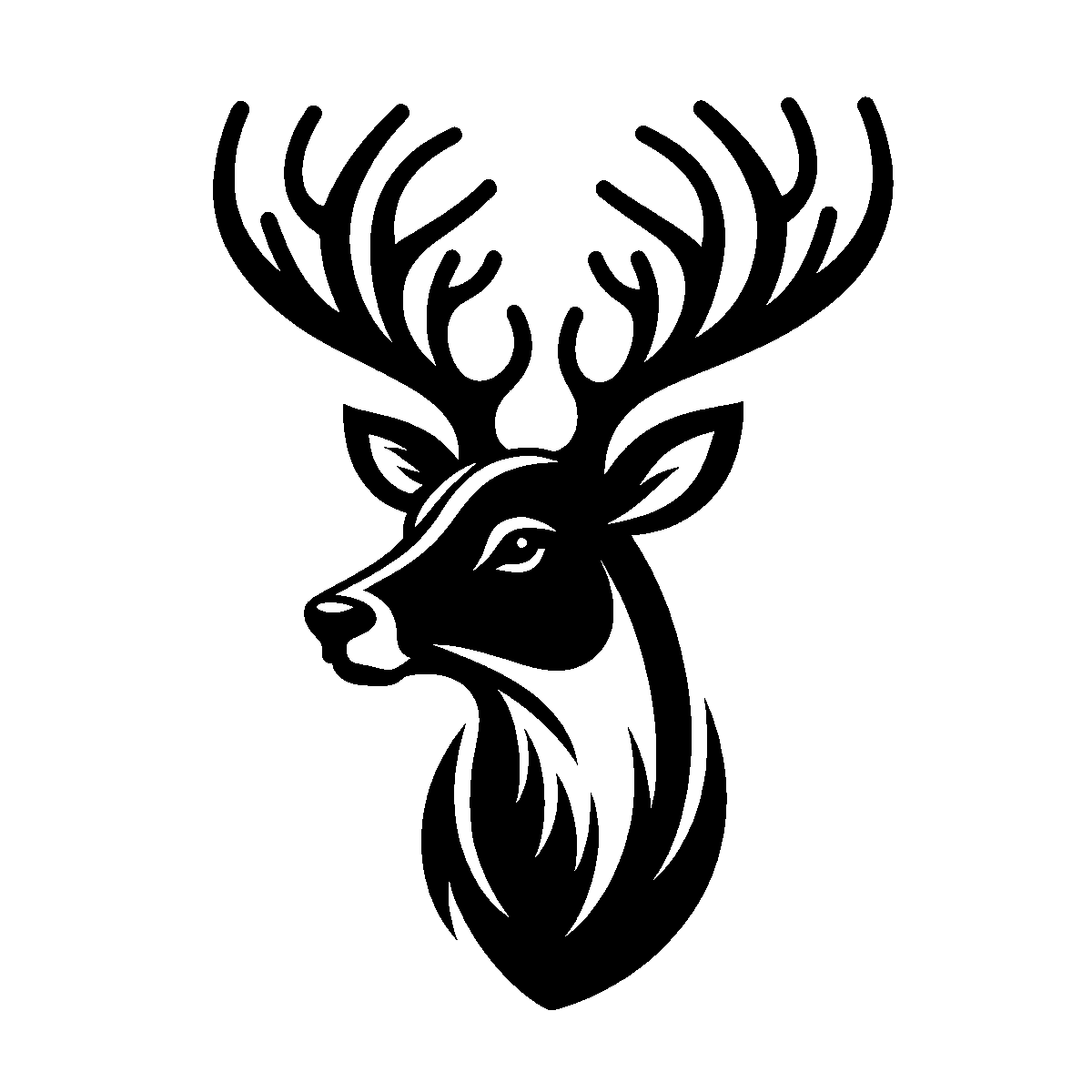 Reindeer Head Clipart SVG free download for Cricut, Silhouette and design projects