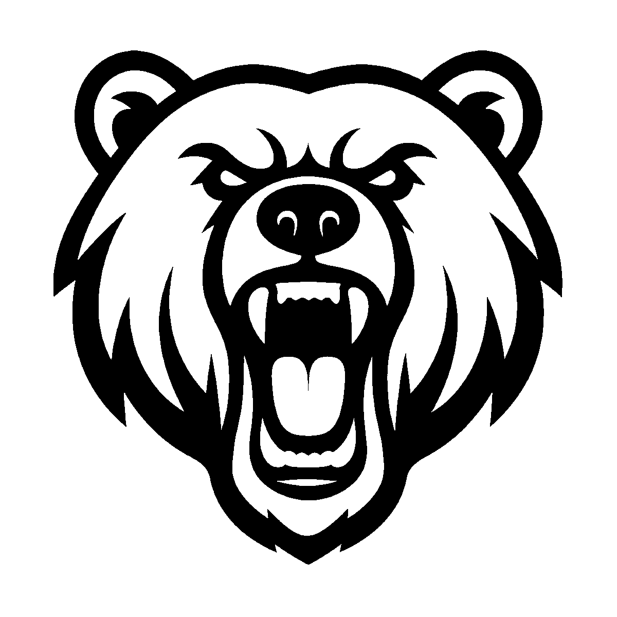 Roaring Bear Mascot SVG free download for Cricut, Silhouette and design projects