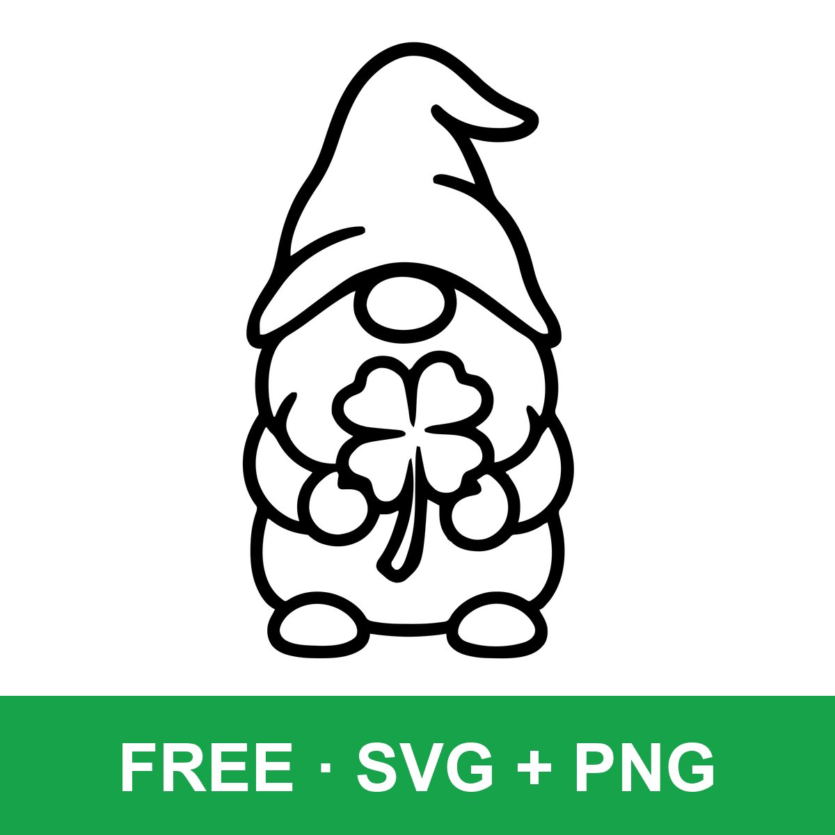 St. Patrick's Gnome free SVG cut file for Cricut and Silhouette