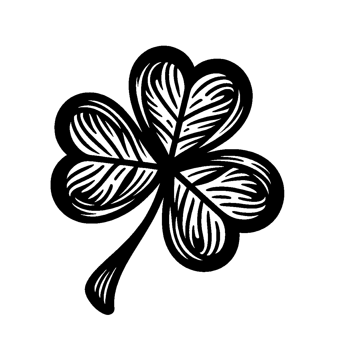 Shamrock Clover Clipart SVG free download for Cricut, Silhouette and design projects