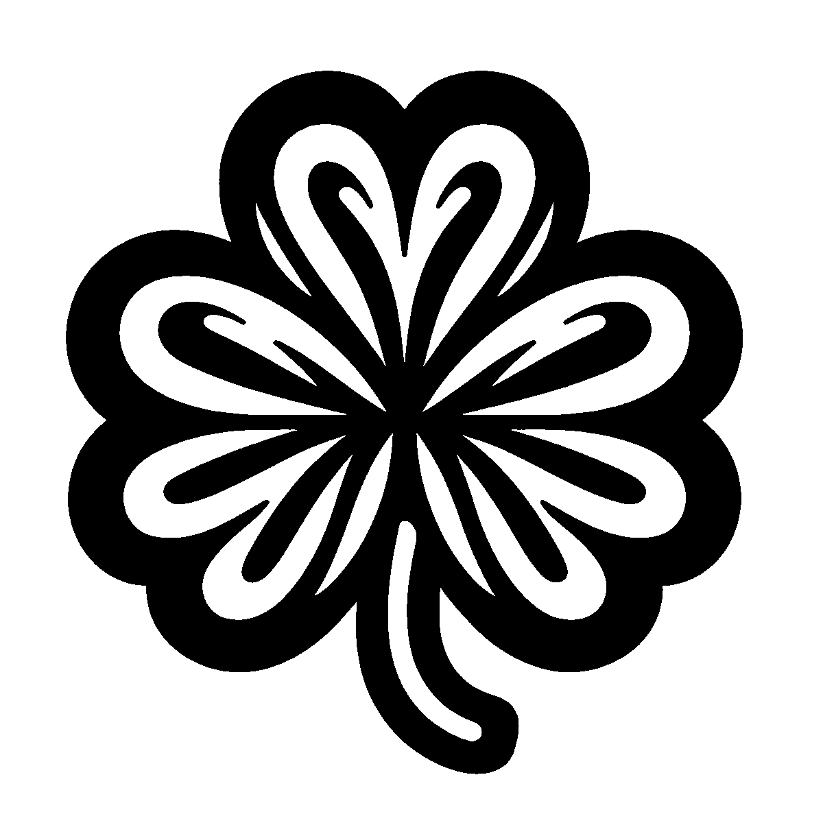 Shamrock Clover Design SVG free download for Cricut, Silhouette and design projects