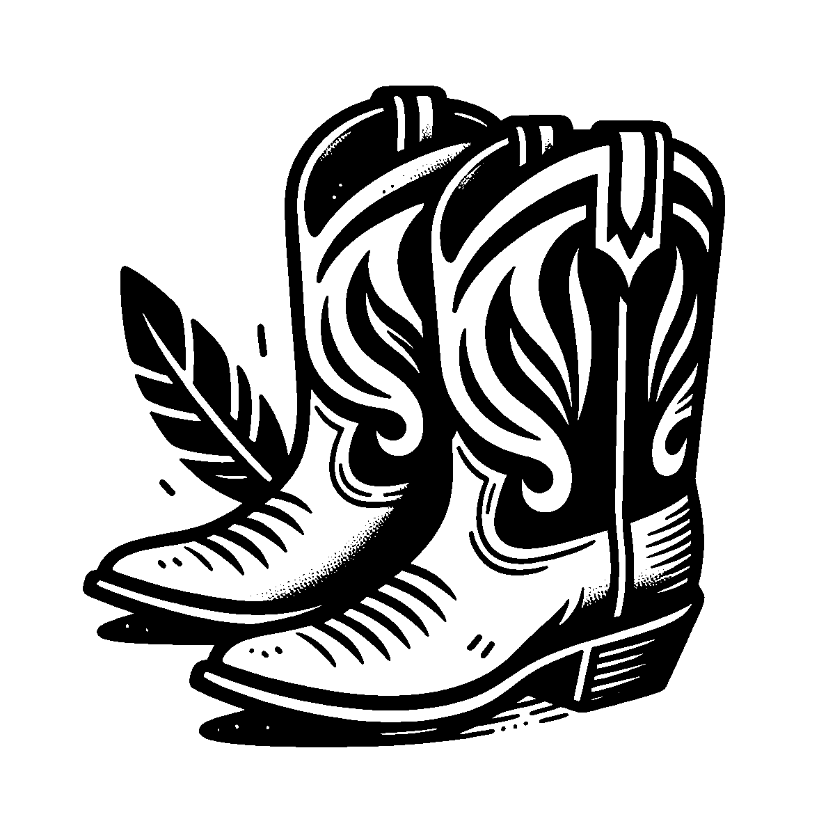 Simple Cowboy Boots SVG free download for Cricut, Silhouette and design projects