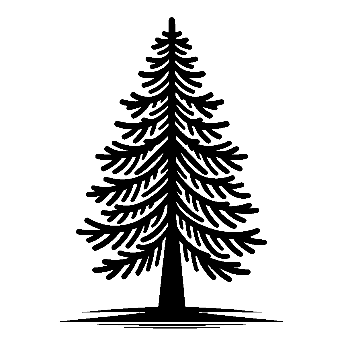 Pine Tree Clipart SVG free download for Cricut, Silhouette and design projects