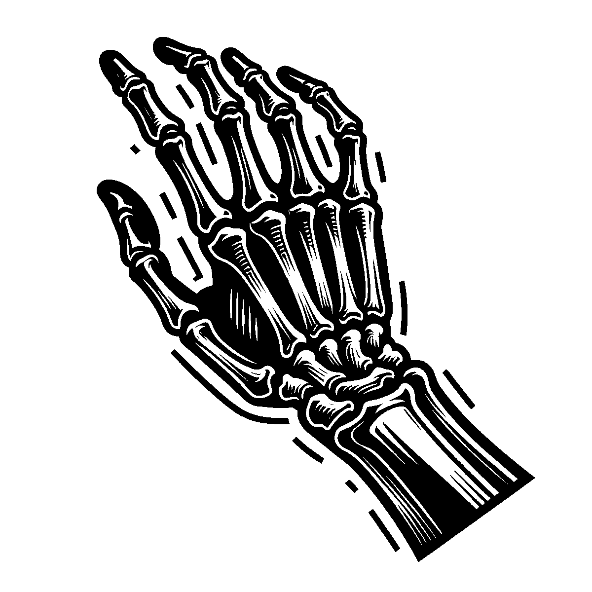 Skeleton Hand Clipart SVG free download for Cricut, Silhouette and design projects