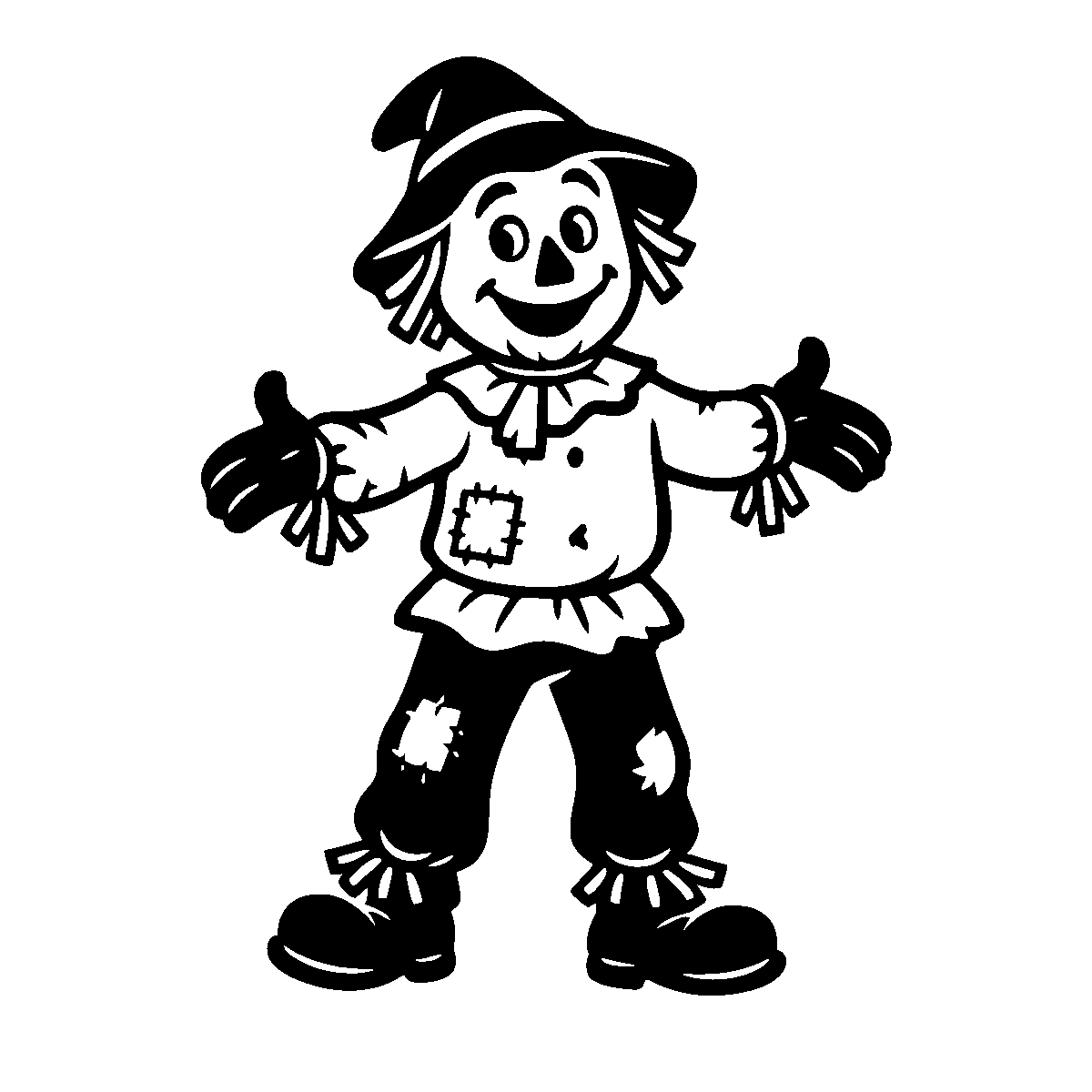 Friendly Scarecrow Illustration SVG free download for Cricut, Silhouette and design projects