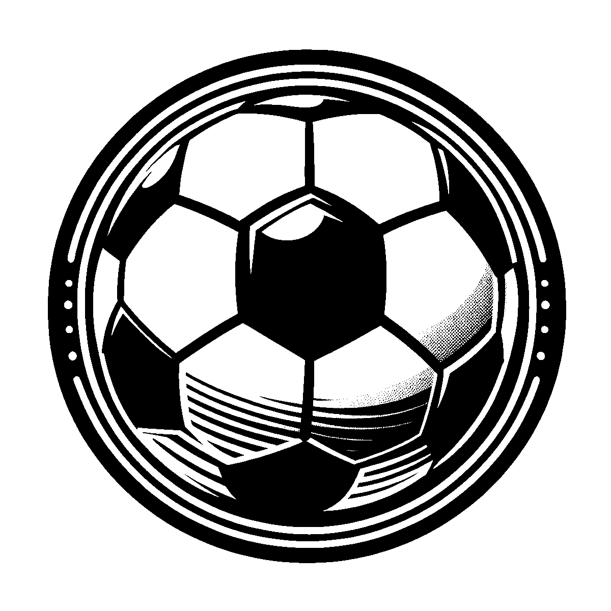 Soccer Ball Clipart SVG free download for Cricut, Silhouette and design projects