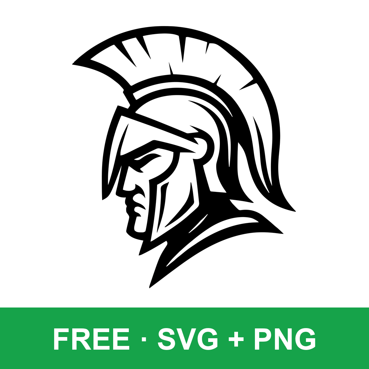 Spartan Warrior Head free SVG cut file for Cricut and Silhouette