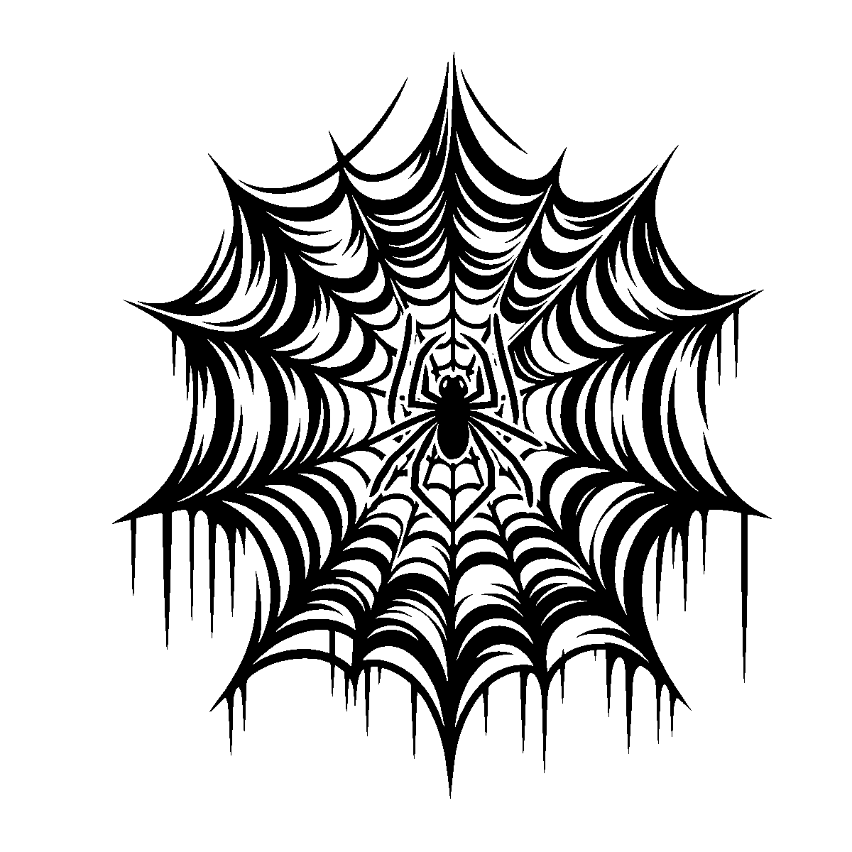 Spider Web Clipart SVG free download for Cricut, Silhouette and design projects