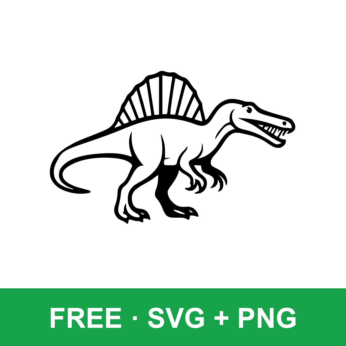 Spinosaurus Dinosaur Clipart free SVG cut file for Cricut and Silhouette