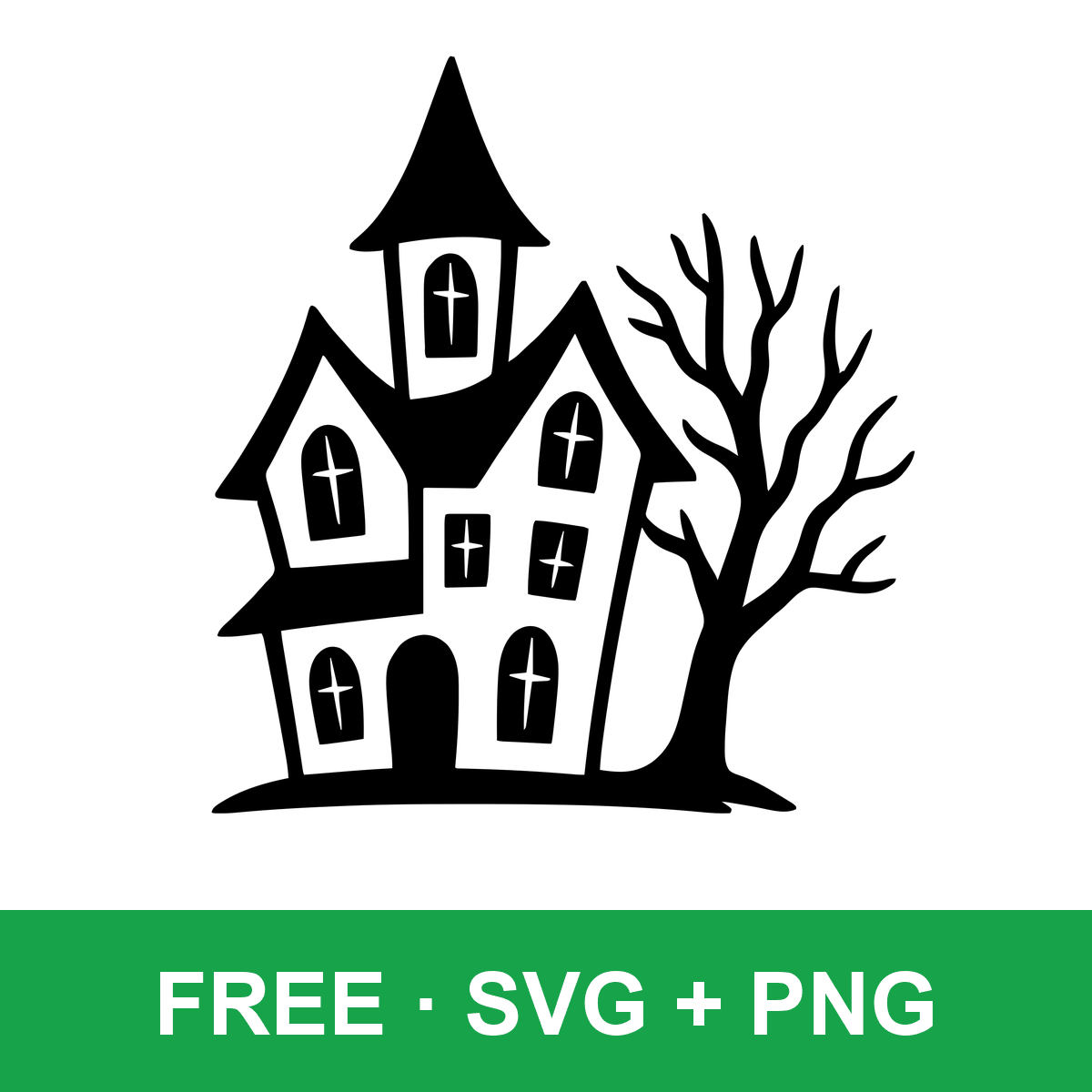Haunted House Clipart free SVG cut file for Cricut and Silhouette