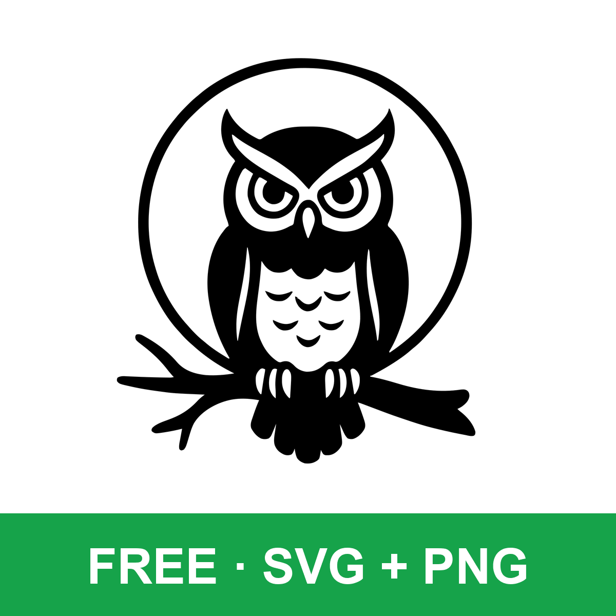 Spooky Owl Moon free SVG cut file for Cricut and Silhouette