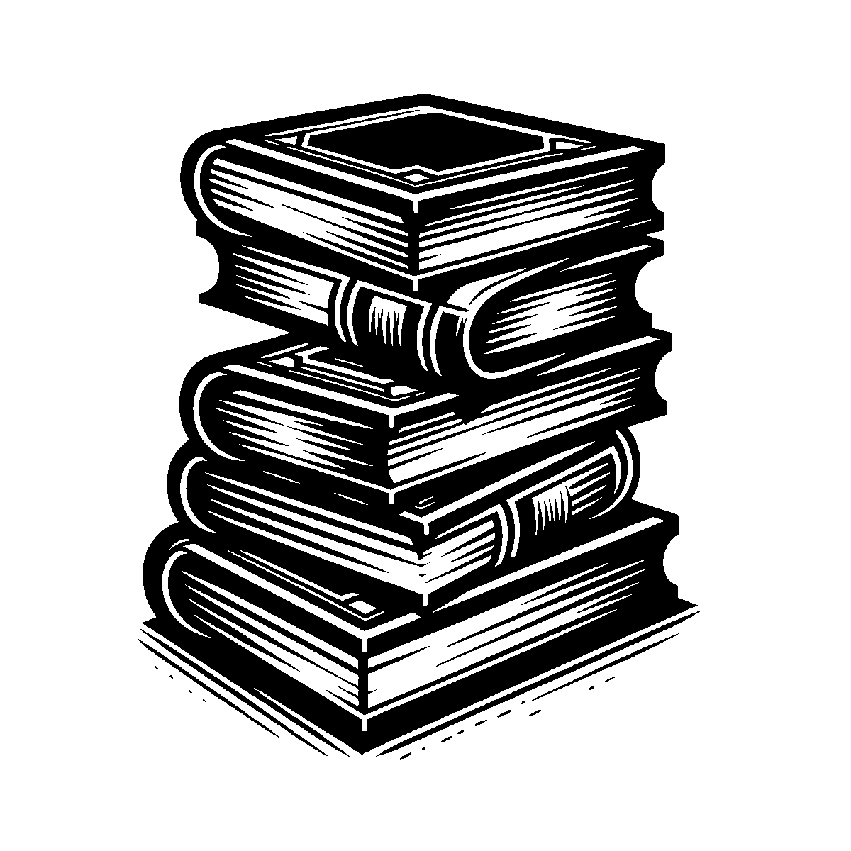 Stack of Books SVG free download for Cricut, Silhouette and design projects
