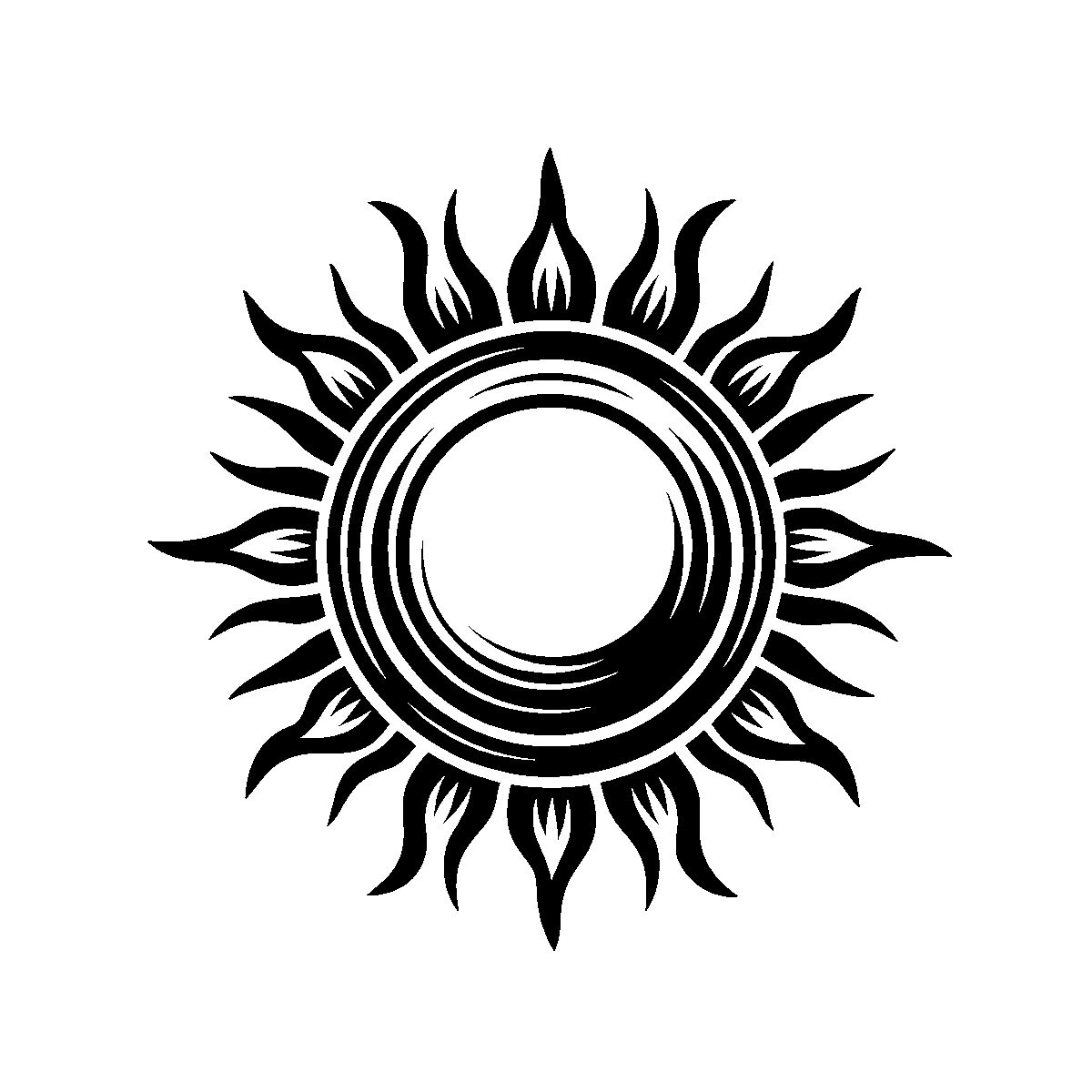 Sun Clipart Design SVG free download for Cricut, Silhouette and design projects