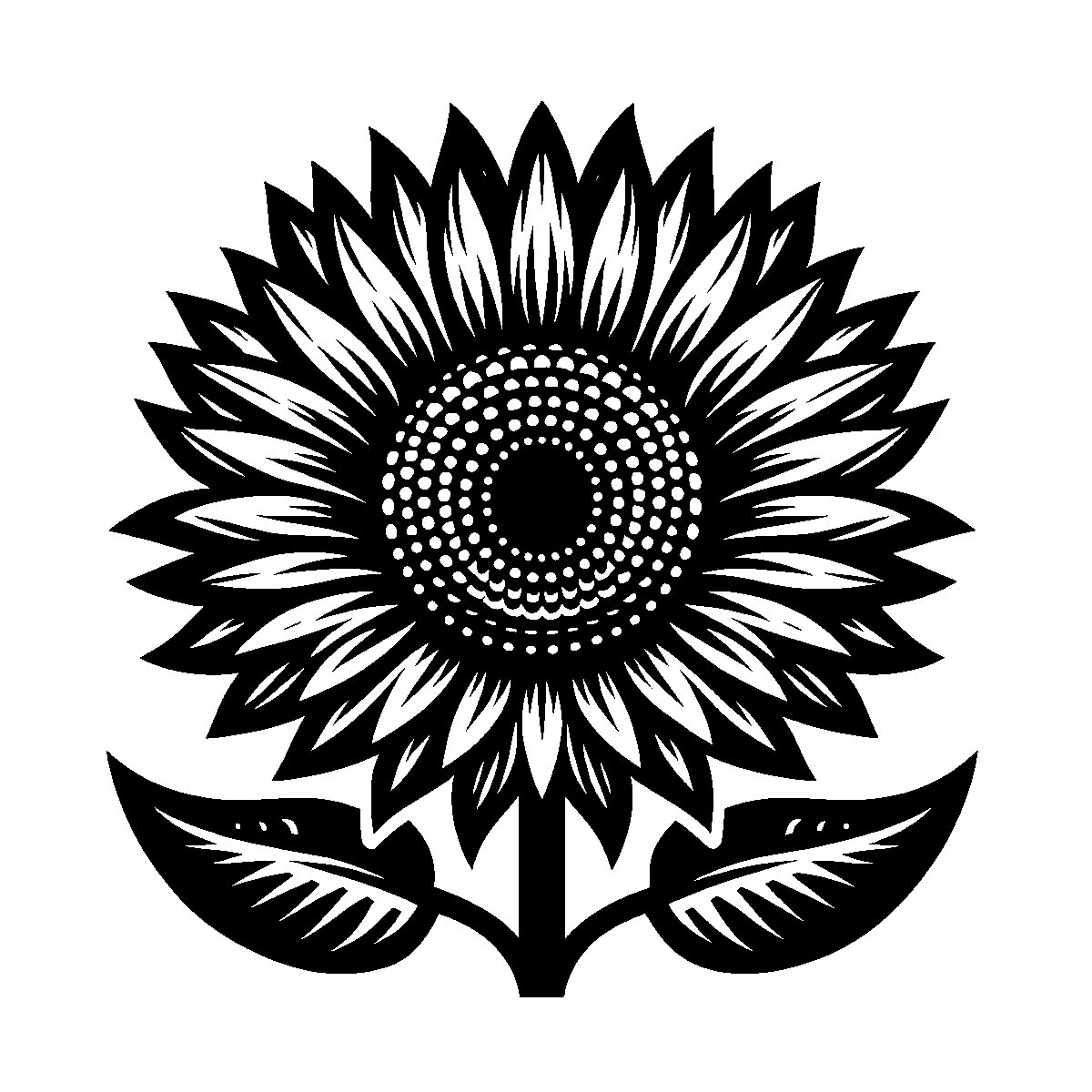 Sunflower Head Clipart SVG free download for Cricut, Silhouette and design projects