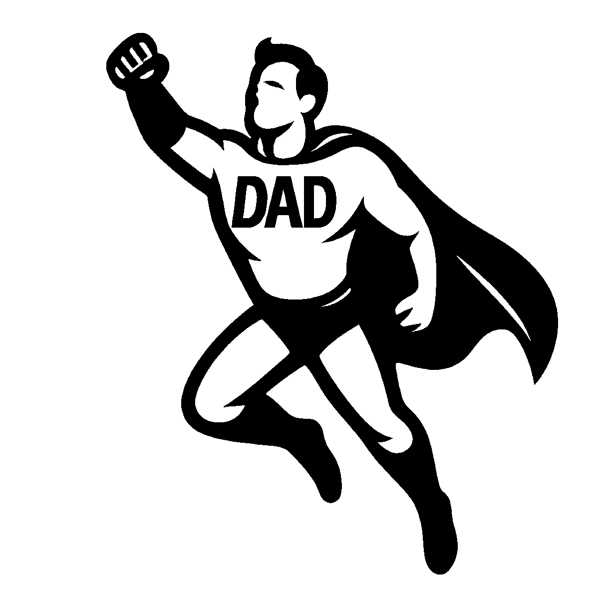 Super Dad Silhouette SVG free download for Cricut, Silhouette and design projects