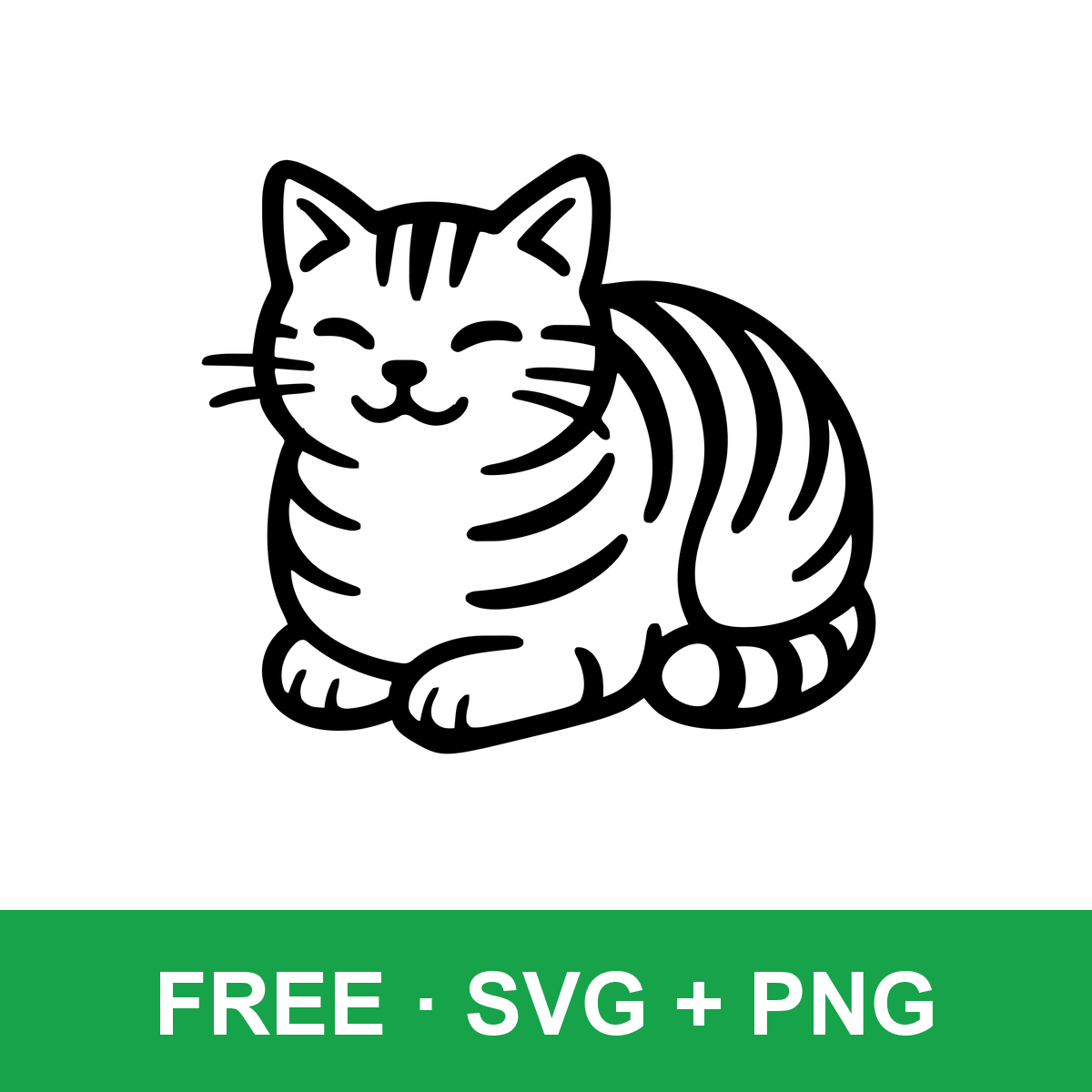 Tabby Cat Loaf free SVG cut file for Cricut and Silhouette