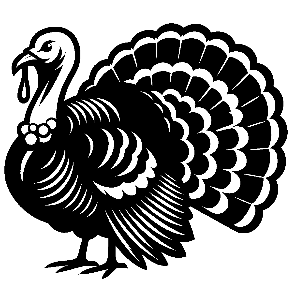 Thanksgiving Turkey Silhouette SVG free download for Cricut, Silhouette and design projects