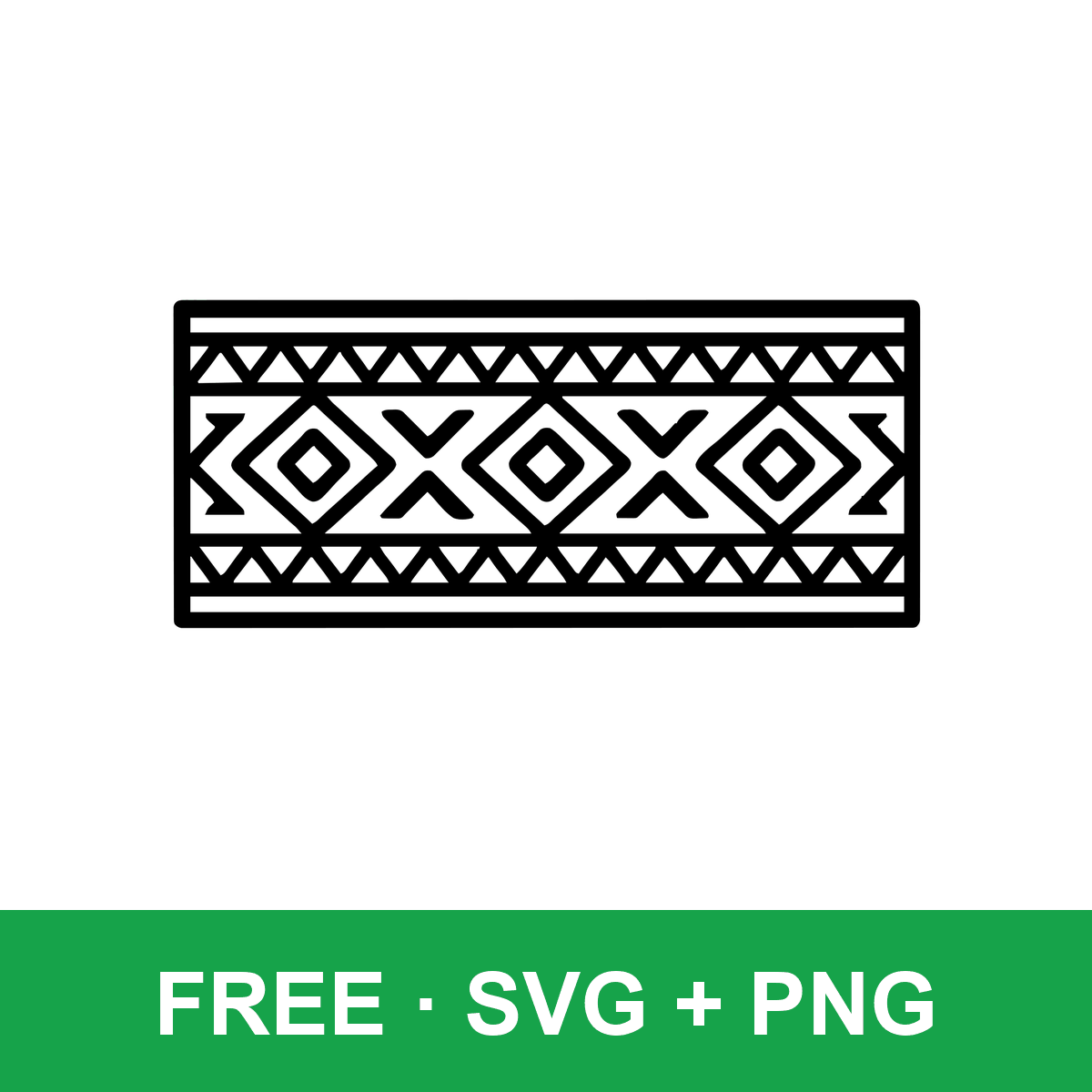 Tribal Pattern Strip free SVG cut file for Cricut and Silhouette