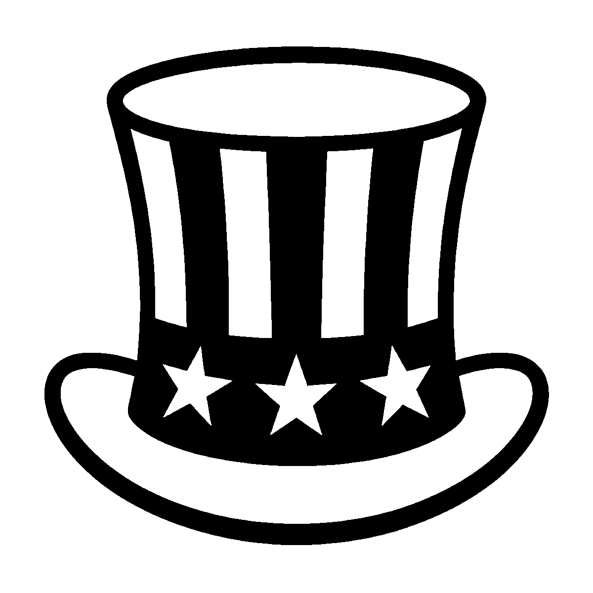 Uncle Sam Top Hat SVG free download for Cricut, Silhouette and design projects
