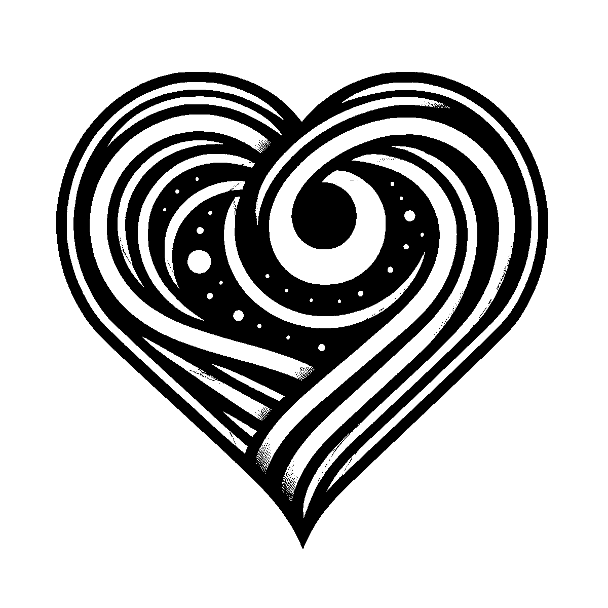 Valentine Heart Lines SVG free download for Cricut, Silhouette and design projects