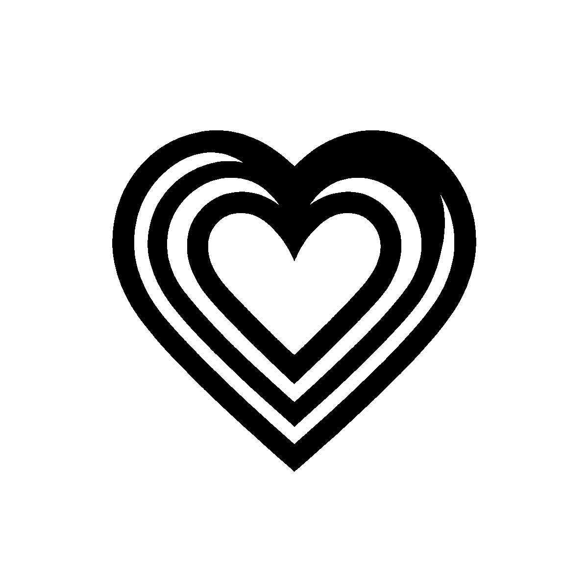 Valentine Heart Silhouette SVG free download for Cricut, Silhouette and design projects