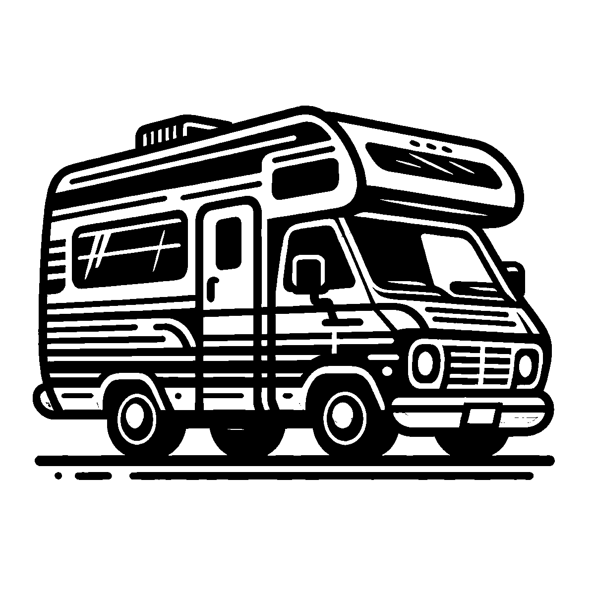 Van Life Camper SVG free download for Cricut, Silhouette and design projects